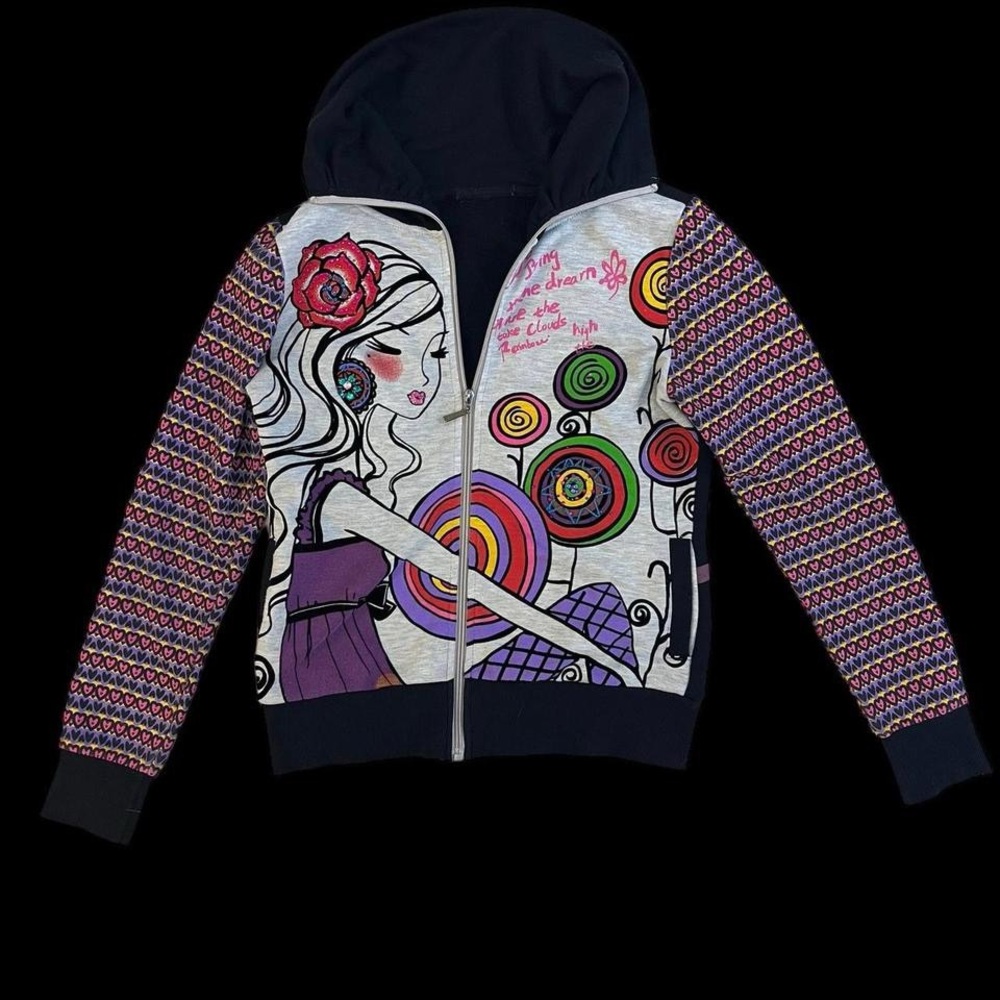 Vintage Multicolor Graphic Sweater